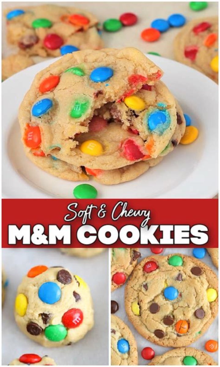 Chewy M&M Cookies - Celebrating Sweets