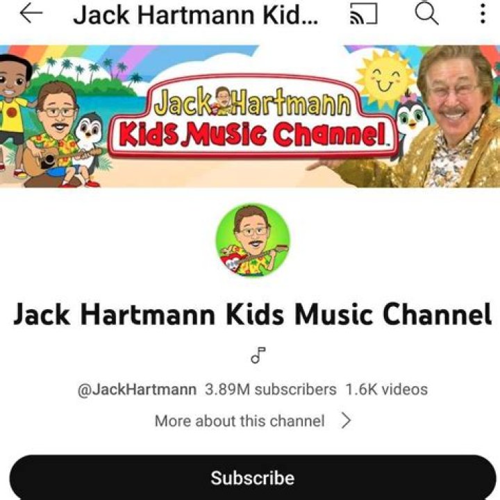 Similar Youtubers to Jack Hartmann Kids Music Channel